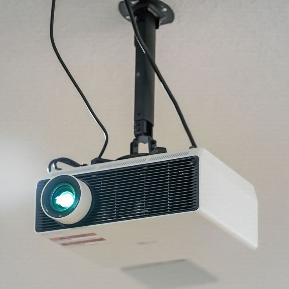 LG BU53RG 4K Short Throw Laser Golf Simulator Projector mounted to ceiling