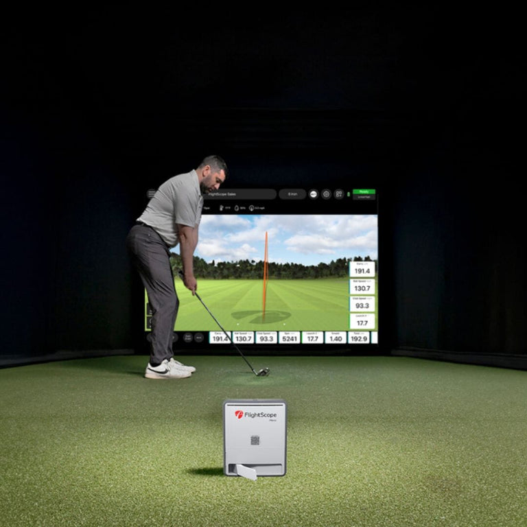 MEVO GEN 2 launch monitor  indoors on golf simulator