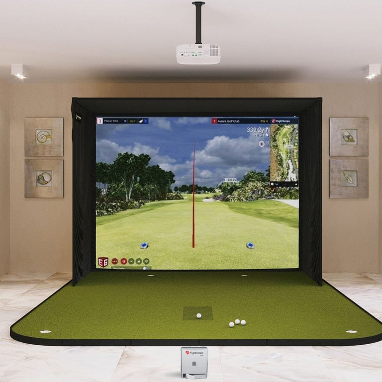 MEVO Gen2 SIG10 Flooring in a golf simulator package 