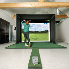 MEVO GEN2 Launch Monitor with sig10 golf simulator enclosure