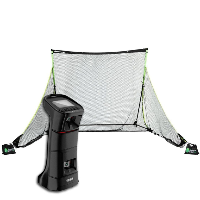 Uneekor EYE MINI Golf Net Practice Bundle Golf Simulator Uneekor SIGPRO Golf Net View 