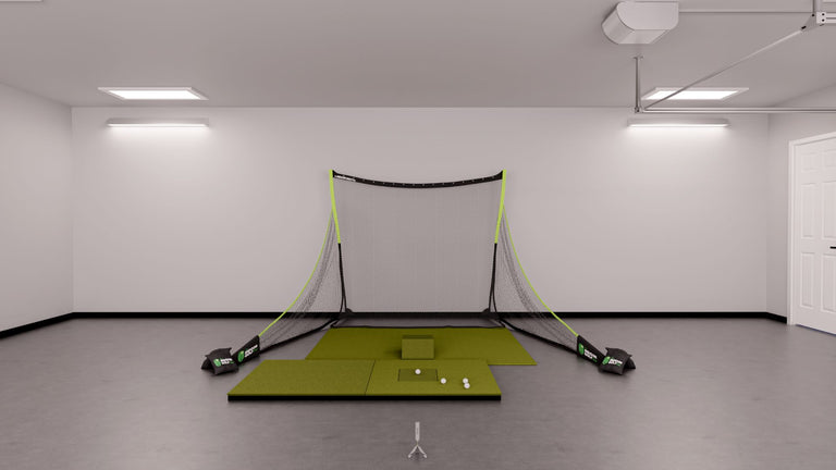 MLM2PRO Training Golf Simulator Package with SIGPRO Softy 4' x 7' Golf Mat.