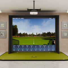 ProTee VX SIG12 Golf Simulator Package with SIGPRO Golf Simulator Flooring