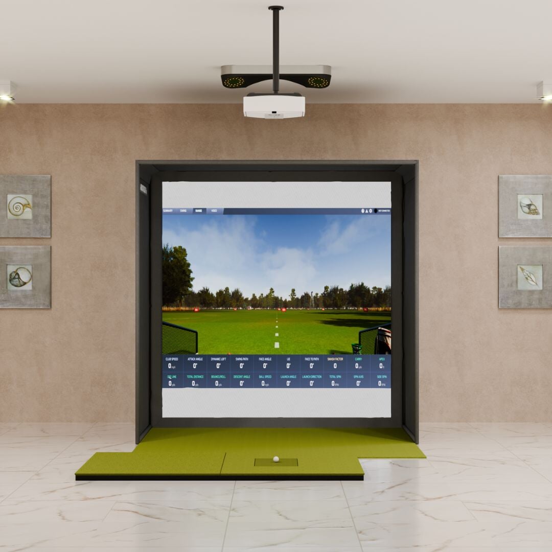 ProTee VX SIG8 Golf Simulator Package with SIGPRO Softy 4' x 7' golf mat