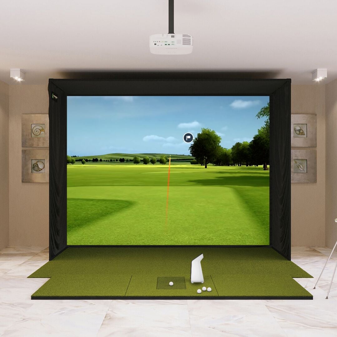 Garmin Approach R50 SIG12 Golf Simulator Package with SIGPRO Softy 4' x 10' Golf Mat