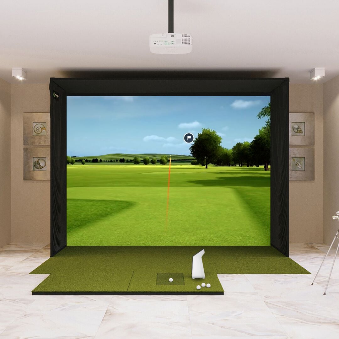 Garmin Approach R50 SIG12 Golf Simulator Package with SIGPRO Softy 4' x 7' Golf Mat