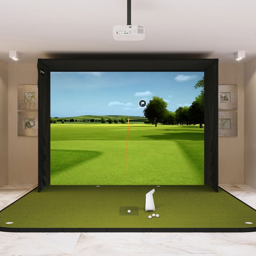 Garmin Approach R50 SIG12 Golf Simulator Package with SIGPRO Golf Simulator Flooring