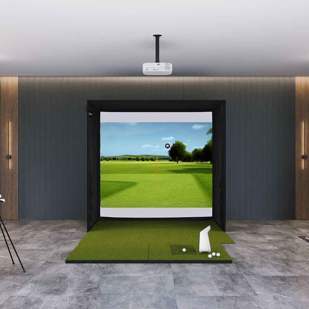 Garmin approach R50 SIG8 Golf Simulator Package with SIGPRO Softy 4' x 7' Golf Mat.