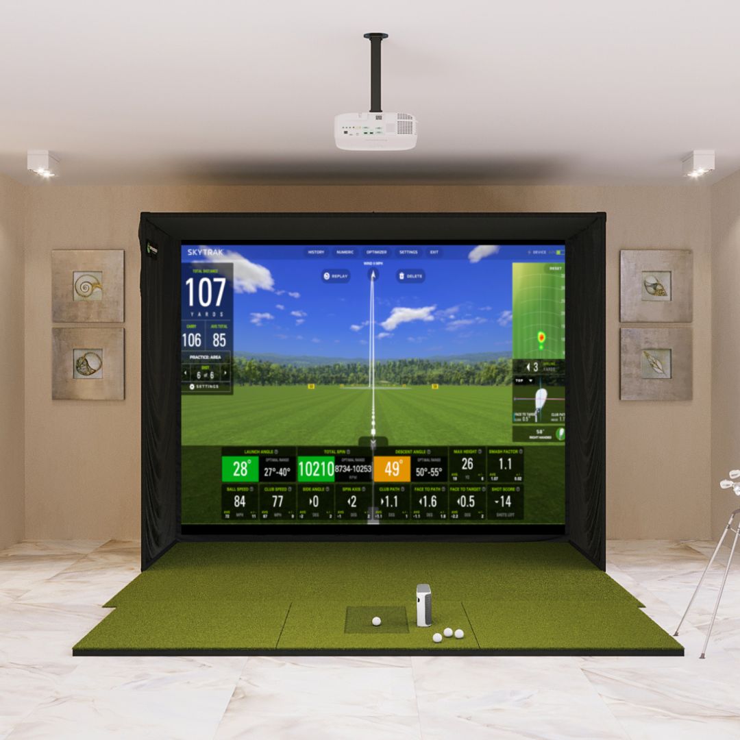 SkyTrak+ SIG10 Golf Simulator Package Golf Simulator SkyTrak SIGPRO 4' x 10' None 