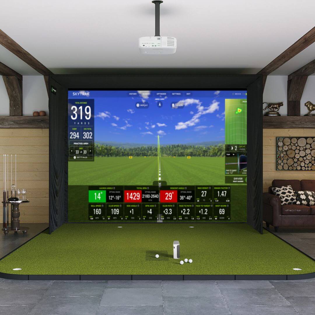SkyTrak+ SIG12 Golf Simulator Package Golf Simulator SkyTrak SIG12 Golf Simulator Flooring None 