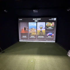 custom trackman iO golf simulator build