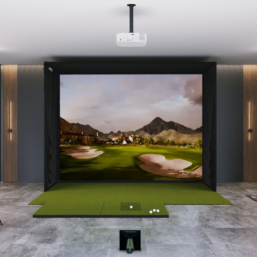Trackman 4 Golf Simulatot Package SIG12 with 4x7 golf mat 