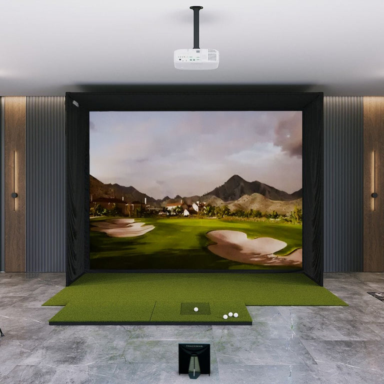 Trackman 4 Golf Simulatot Package SIG12 with 4x7 golf mat 