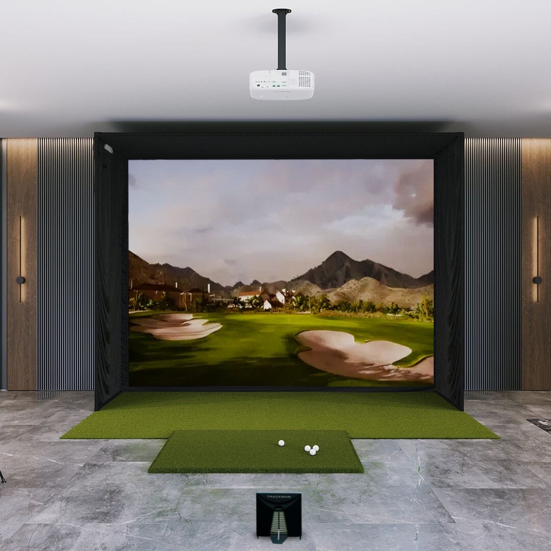 Trackman 4 Golf Simulatot Package SIG12 with 5x5 golf mat 