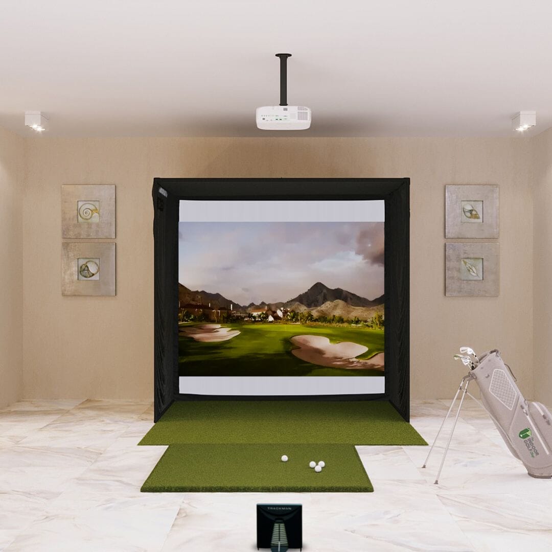 Trackman 4 Golf Simulator Package SIG8 with 5x5 Golf Mat 