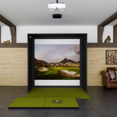 Trackman iO SIG8 Golf Simulator Package with SIGPRO Softy 4' x 7' Golf mat 