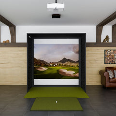 Trackman iO SIG8 Golf Simulator Package with Fairway Series 5' x 5' Golf Mat