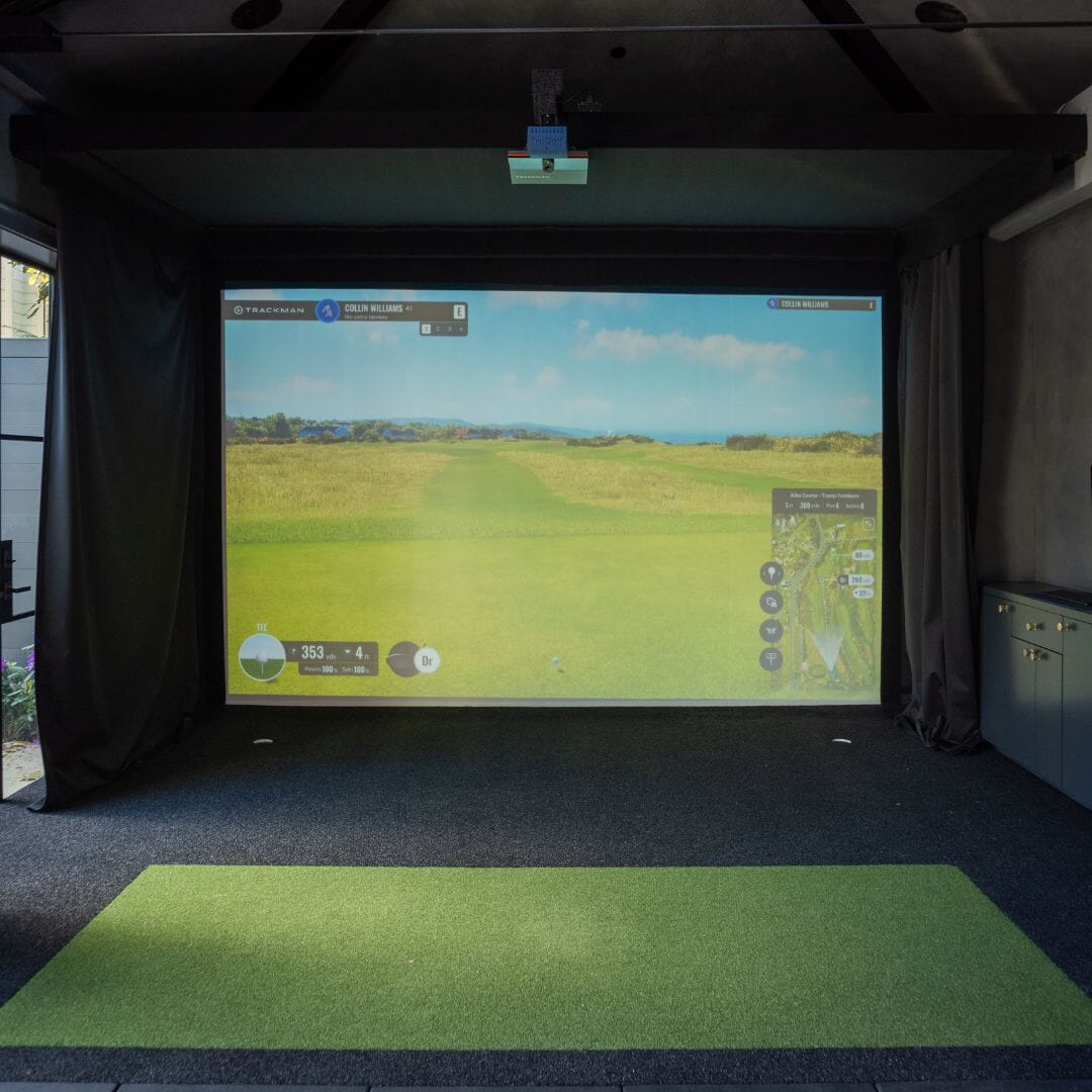 trackman iO custom design & install golf simulator 