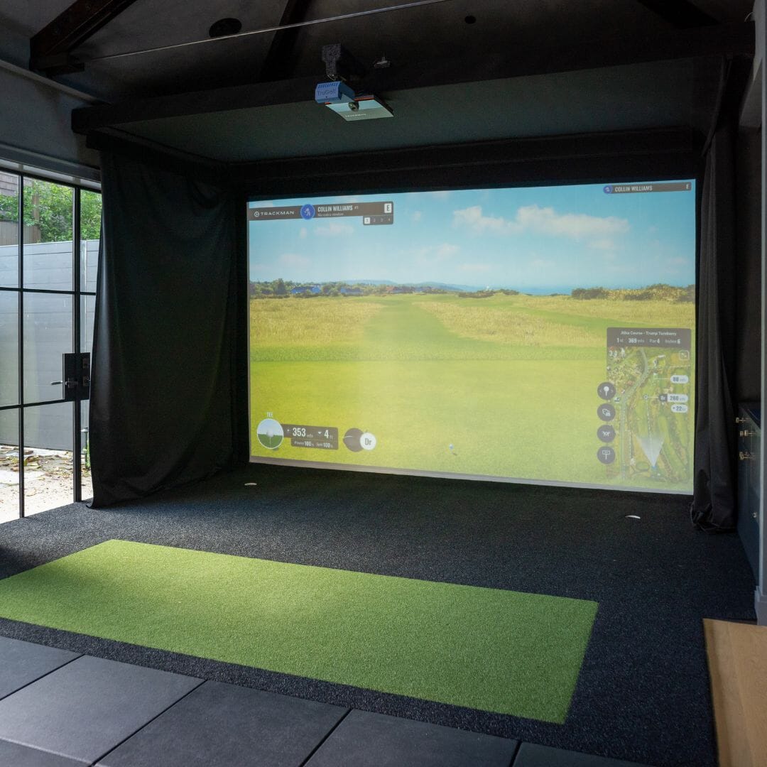 trackman iO custom design & install golf simulator 
