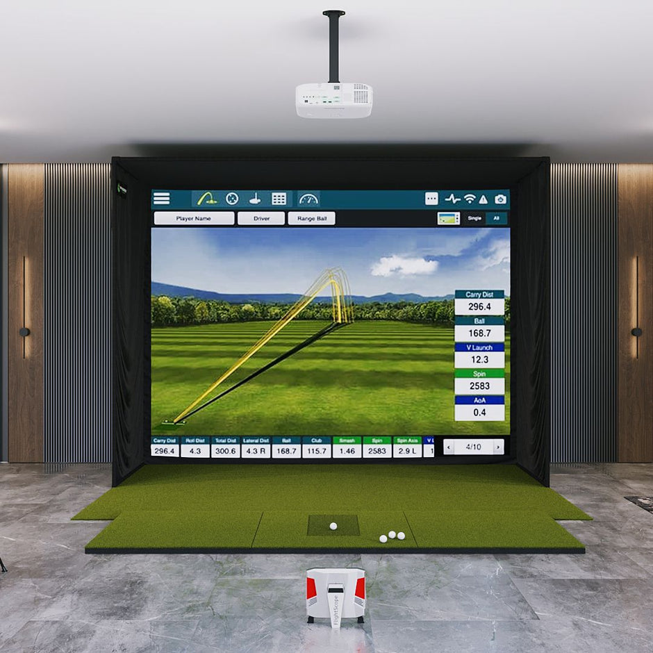 FlightScope X3 SIG12 Golf Simulator Package Golf Simulator Flightscope 4' x 10' 