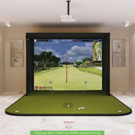Flightscope Mevo+ SIG10 Golf Simulator Package Golf Simulator Flightscope SIG10 Golf Simulator Flooring None 