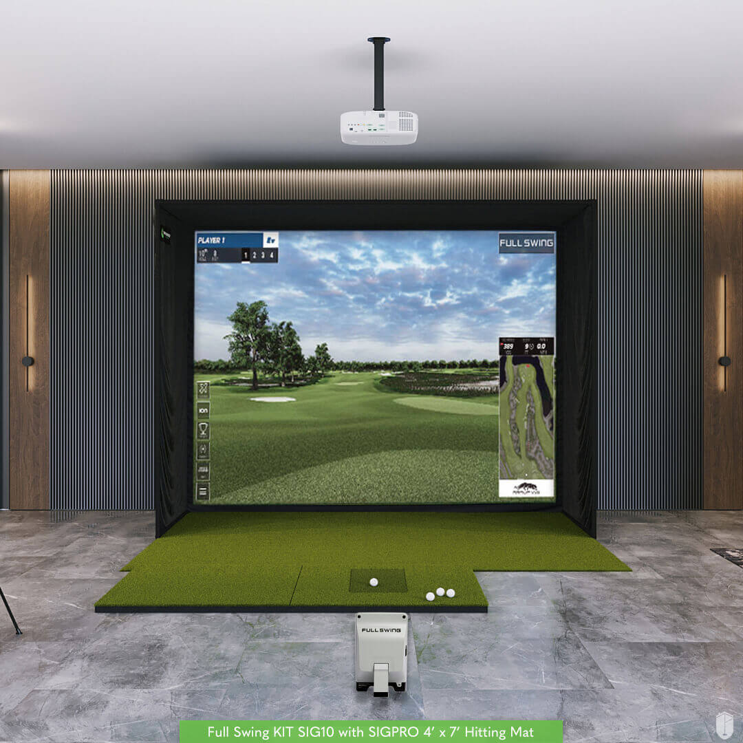 Full Swing KIT SIG10 Golf Simulator Package Golf Simulator Full Swing SIGPRO Softy 4' x 7' 
