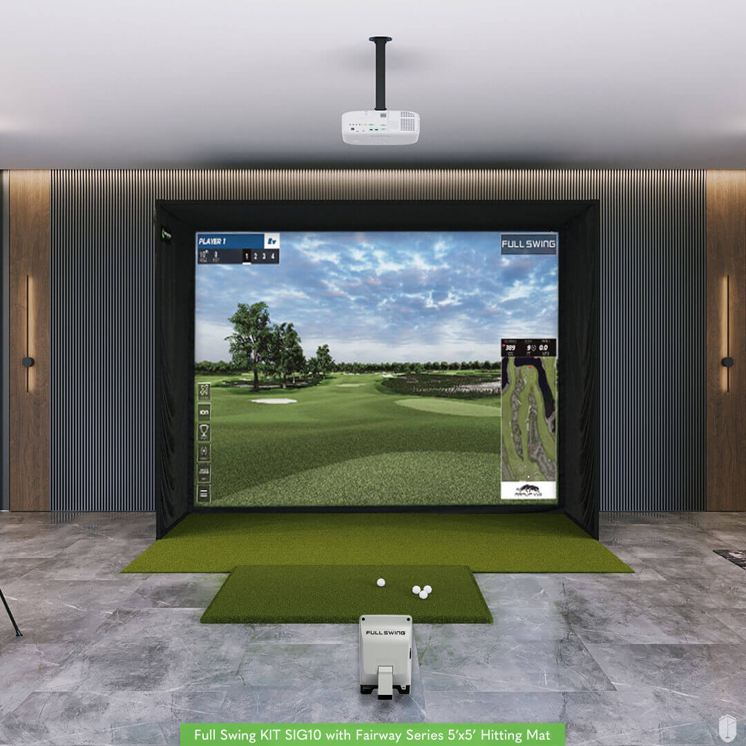 Full Swing KIT SIG10 Golf Simulator Package Golf Simulator Full Swing Fairways Series 5' x 5' 