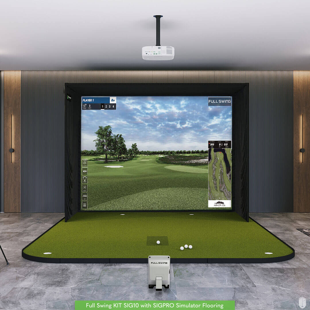 Full Swing KIT SIG10 Golf Simulator Package Golf Simulator Full Swing SIGPRO Golf Simulator Flooring 