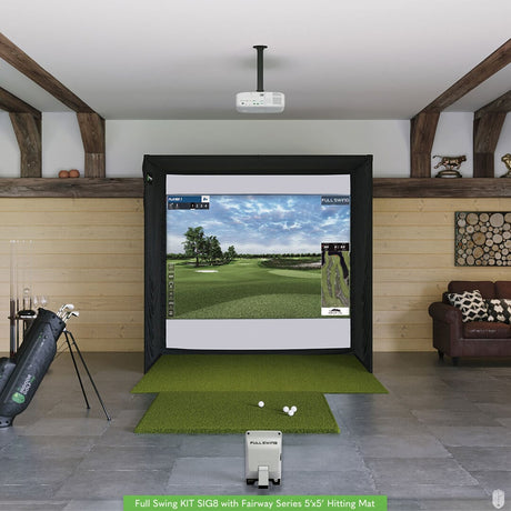 Full Swing KIT SIG8 Golf Simulator Package Golf Simulator Full Swing Fairways Series 5' x 5' 
