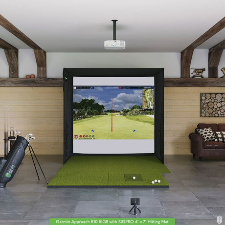 Garmin Approach R10 SIG8 Golf Simulator Package Golf Simulator Garmin SIGPRO Softy 4'x7' 