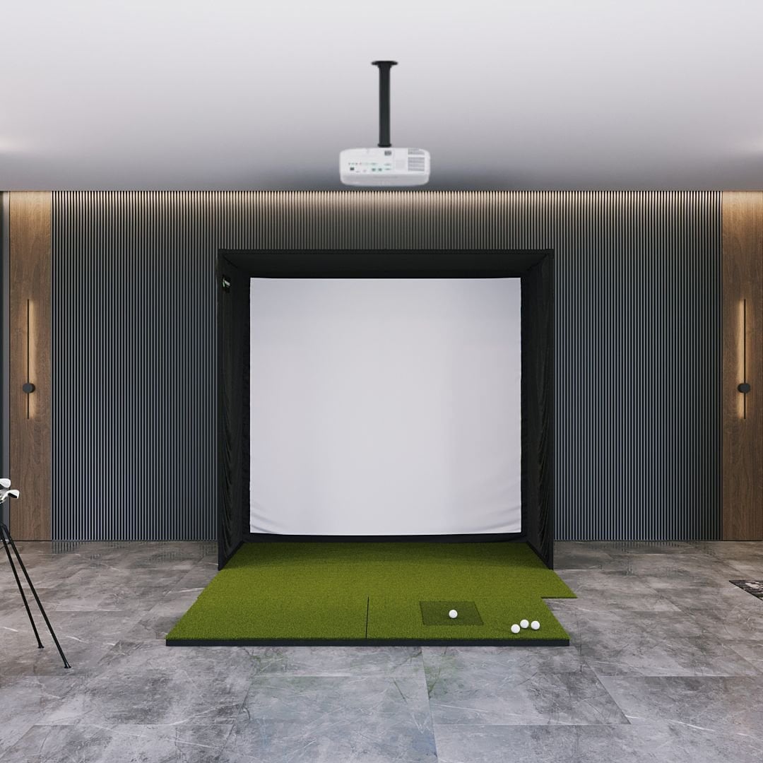 SIG8 Golf Simulator Studio - Complete Package Golf Simulator Screen Shop Indoor Golf SIGPRO 4' x 7'