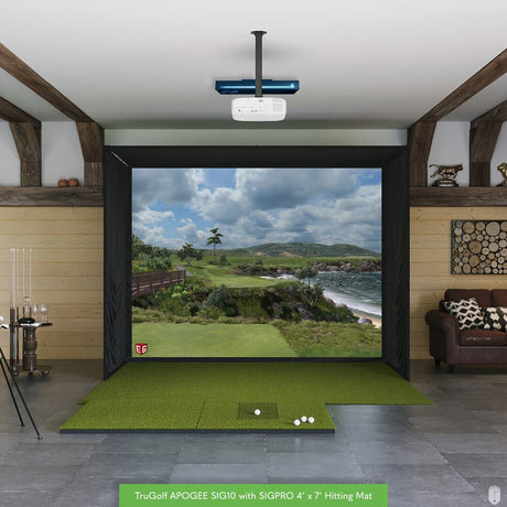 TruGolf APOGEE SIG10 Golf Simulator Package Golf Simulator TruGolf SIGPRO Softy 4' x 7' 