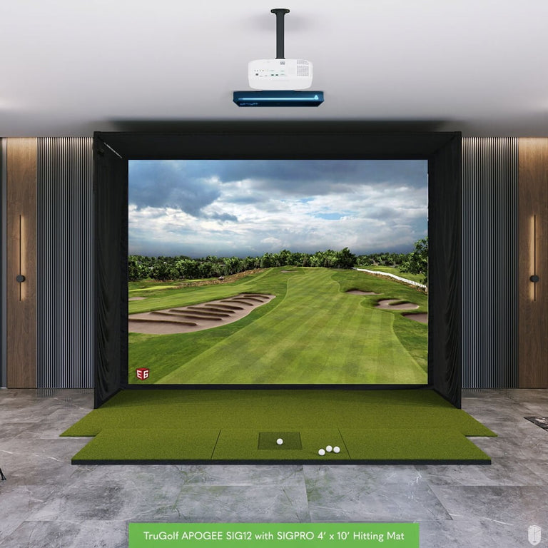 TruGolf APOGEE SIG12 Golf Simulator Package Golf Simulator TruGolf SIGPRO Softy 4' x 10'