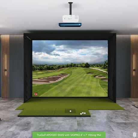 TruGolf APOGEE SIG12 Golf Simulator Package Golf Simulator TruGolf SIGPRO Softy 4' x 7' 