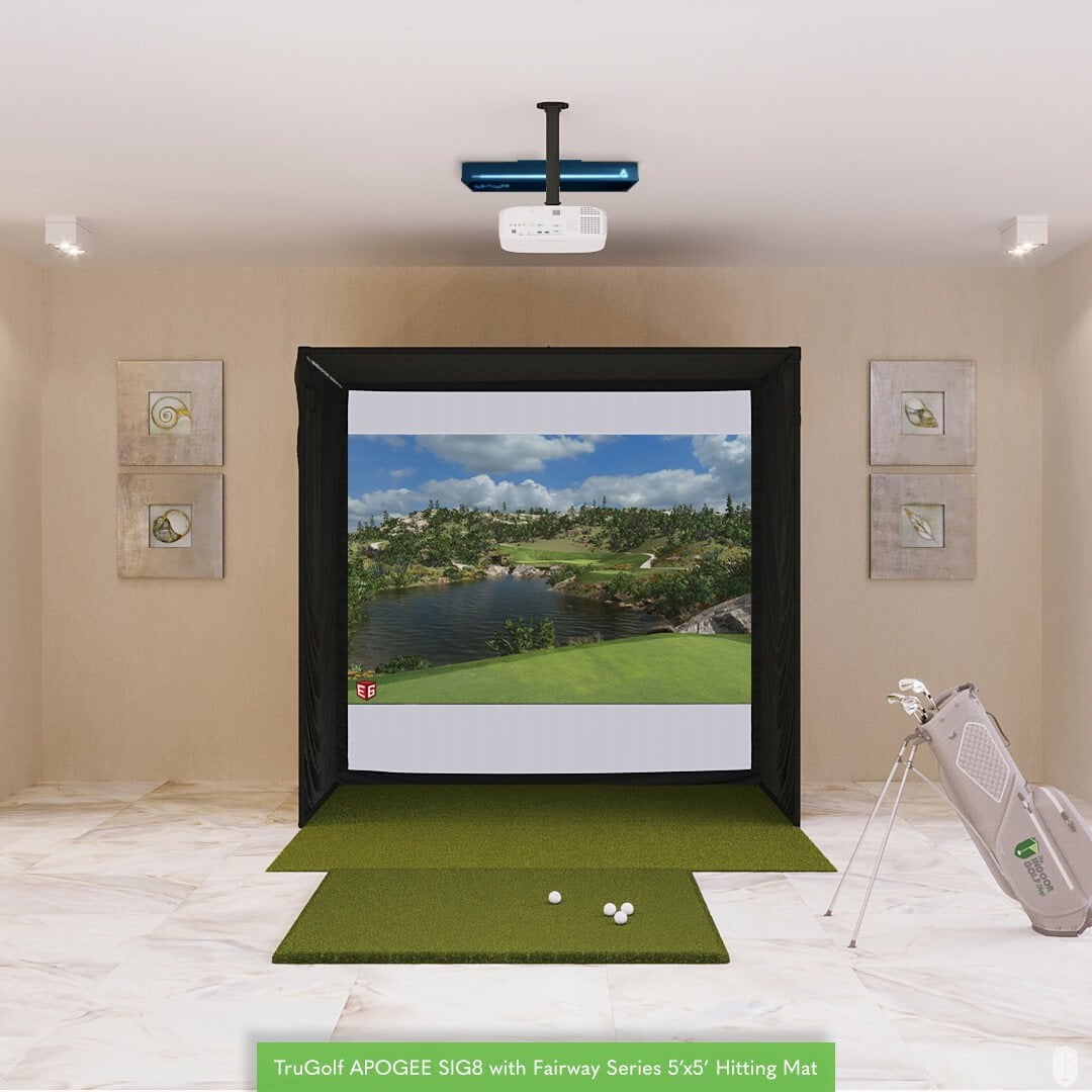 TruGolf APOGEE SIG8 Golf Simulator Package Golf Simulator TruGolf Fairway Series 5' x 5' 