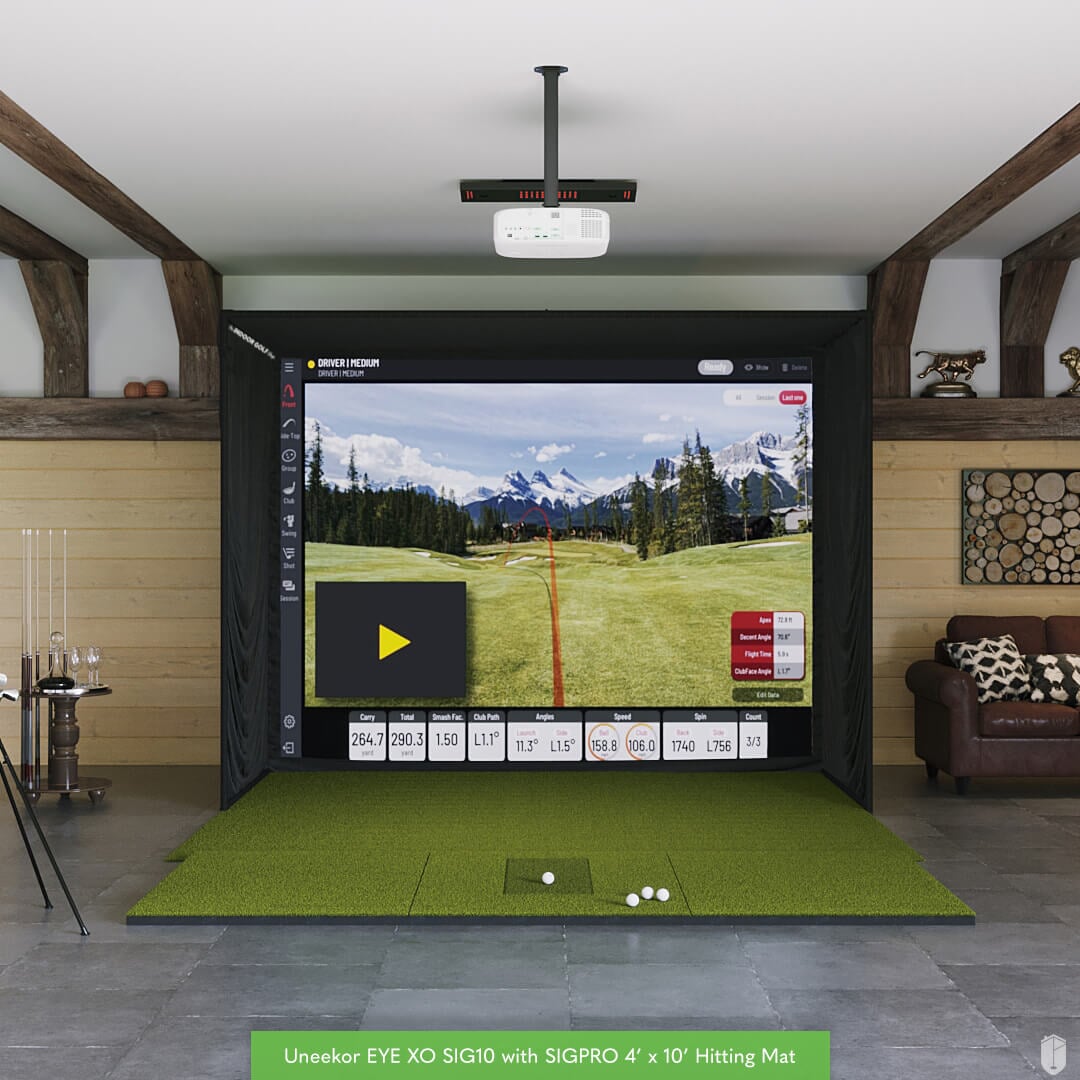 Uneekor EYE XO SIG10 Golf Simulator Package Golf Simulator Uneekor SIGPRO 4' x 10' EYE XO View