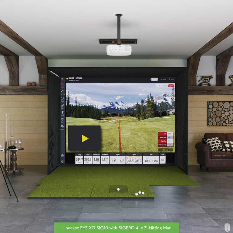 Uneekor EYE XO SIG10 Golf Simulator Package Golf Simulator Uneekor SIGPRO 4' x 7' EYE XO View 