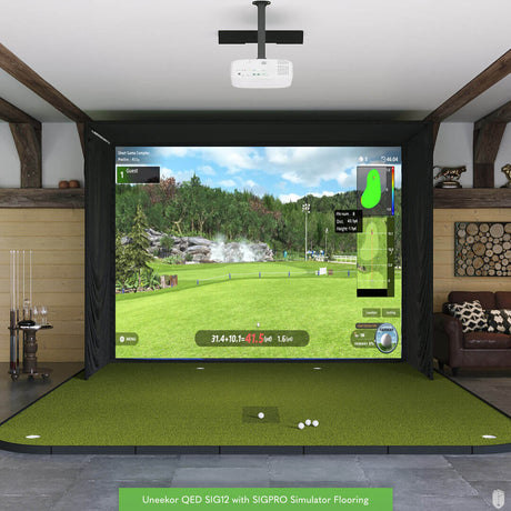 Uneekor QED SIG12 Golf Simulator Golf Simulator Uneekor SIG12 Golf Simulator Flooring Ignite 