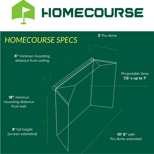 HomeCourse Pro Golf Net Enclosure with Retractable Screen at