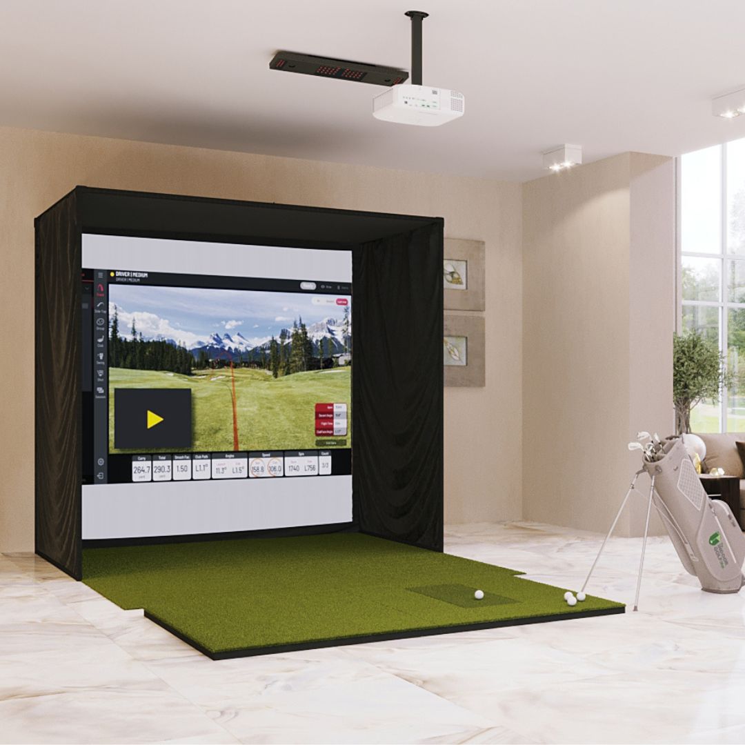 Uneekor EYE XO SIG8 Golf Simulator Package Golf Simulator Uneekor SIGPRO 4' x 7' EYE XO View 